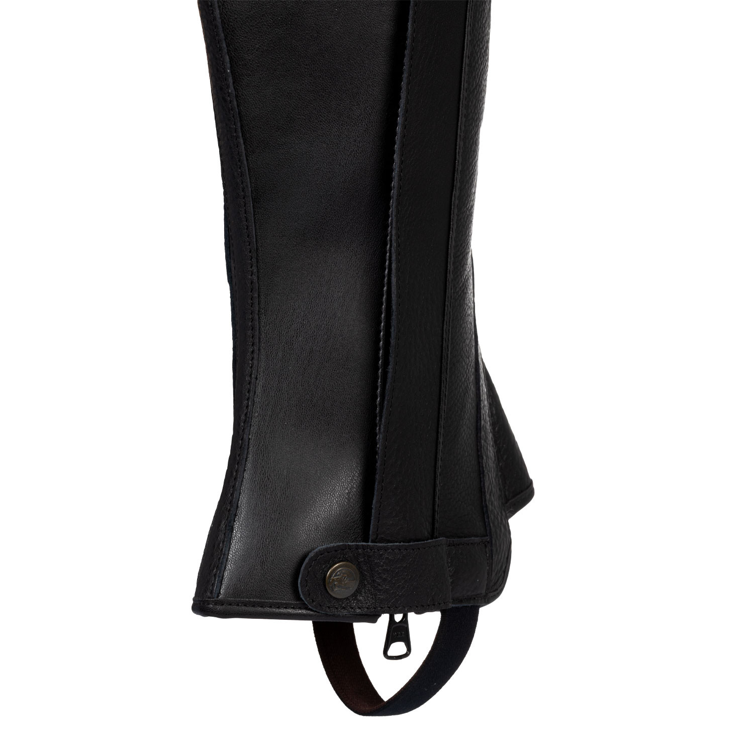 Kožené pružné minichapsy Acavallo GP – šířka lýtka 12" (30 cm), výška 16" (41 cm) – šířka lýtka 12" (30 cm), výška 17" (44 cm)