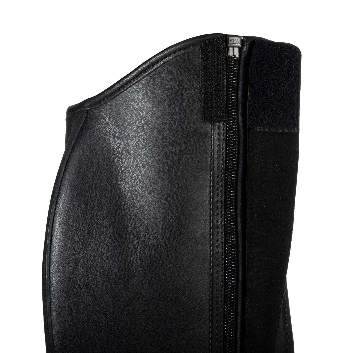 Kožené pružné minichapsy Acavallo GP – šířka lýtka 12" (30 cm), výška 16" (41 cm) – šířka lýtka 12" (30 cm), výška 17" (44 cm)