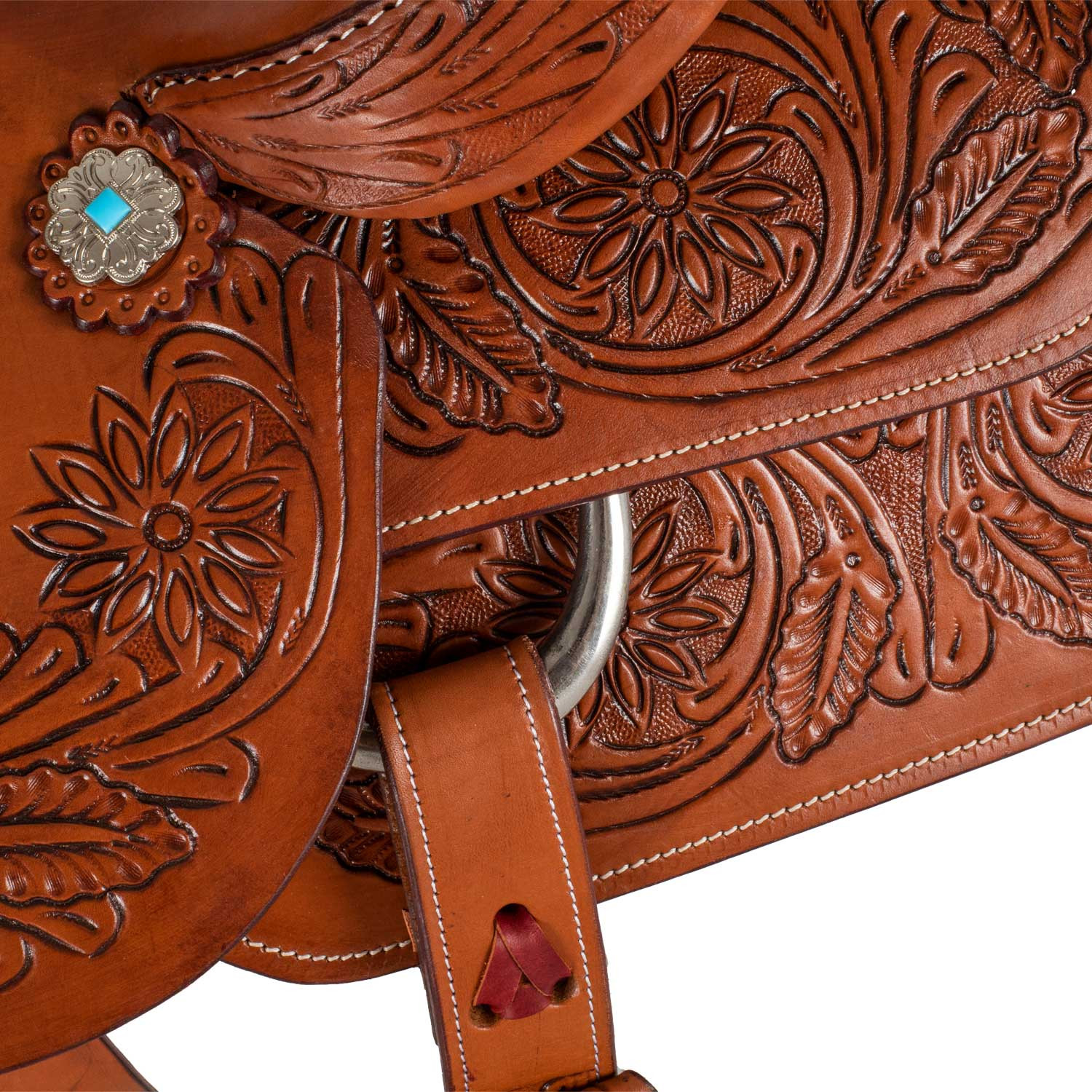 Westernové sedlo McBryan Team Penning Flower Tooling