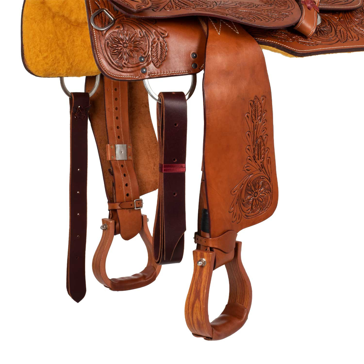 Westernové sedlo McBryan Team Penning Flower Tooling