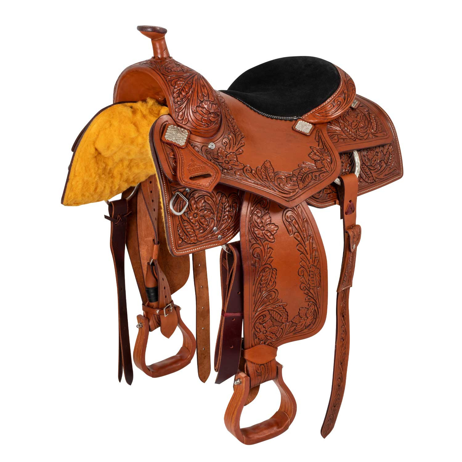 Westernové pracovní sedlo McBryan Ranch Classic Flower Tooling
