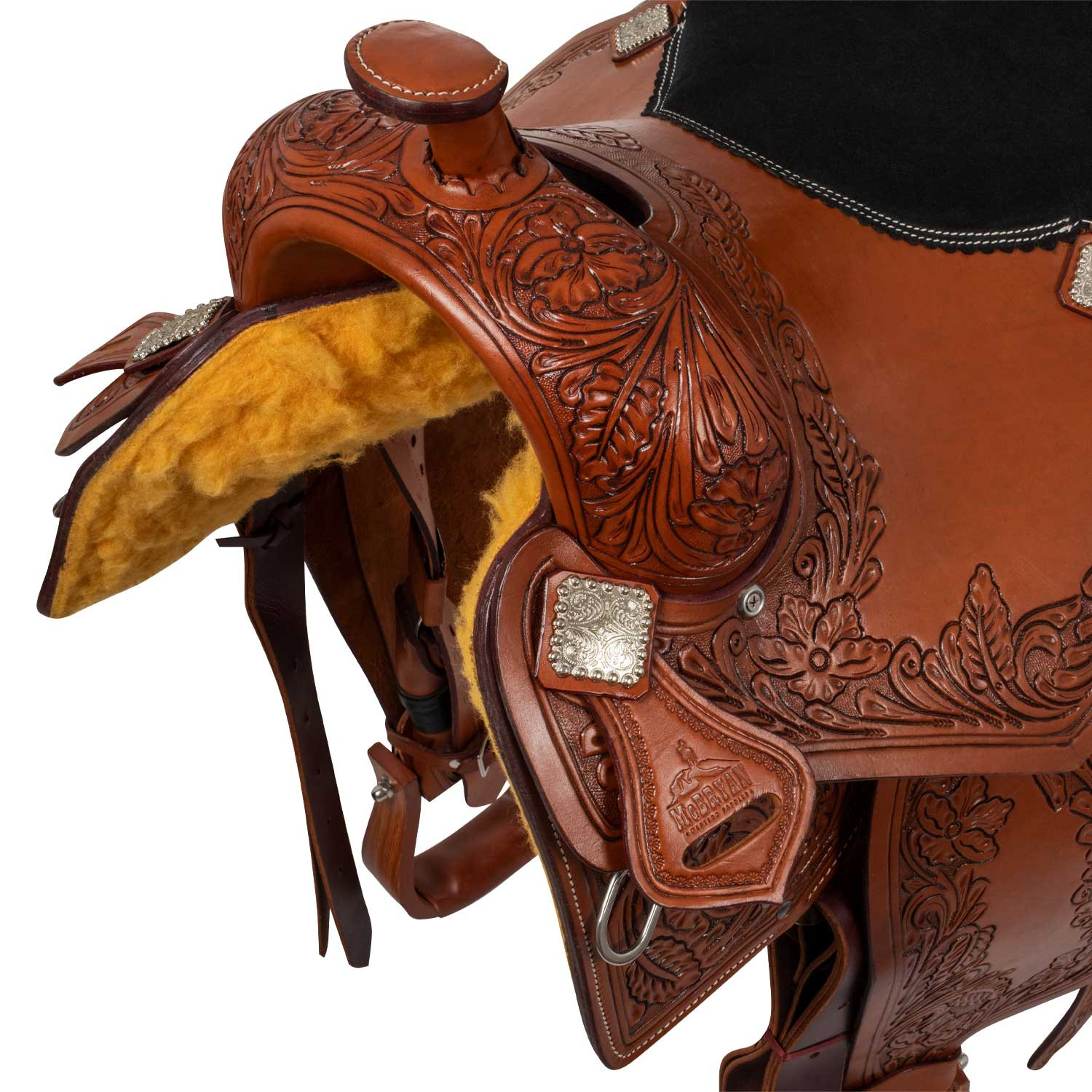 Westernové pracovní sedlo McBryan Ranch Classic Flower Tooling