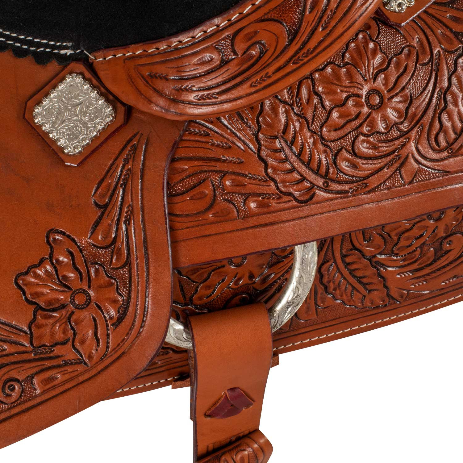 Westernové pracovní sedlo McBryan Ranch Classic Flower Tooling