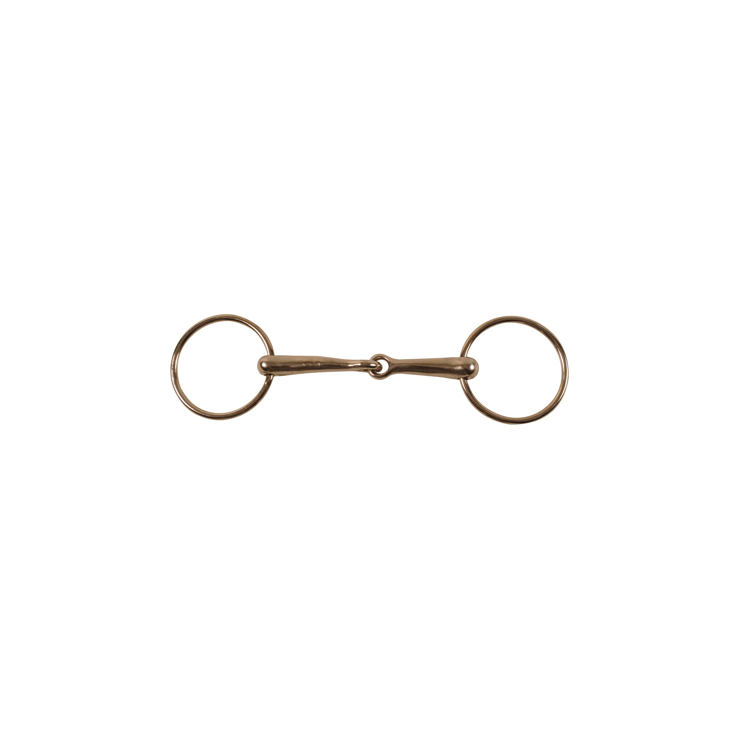 1× lomené železné duté stihlové udidlo Umbria Equitazione Pony, kroužky 45 mm