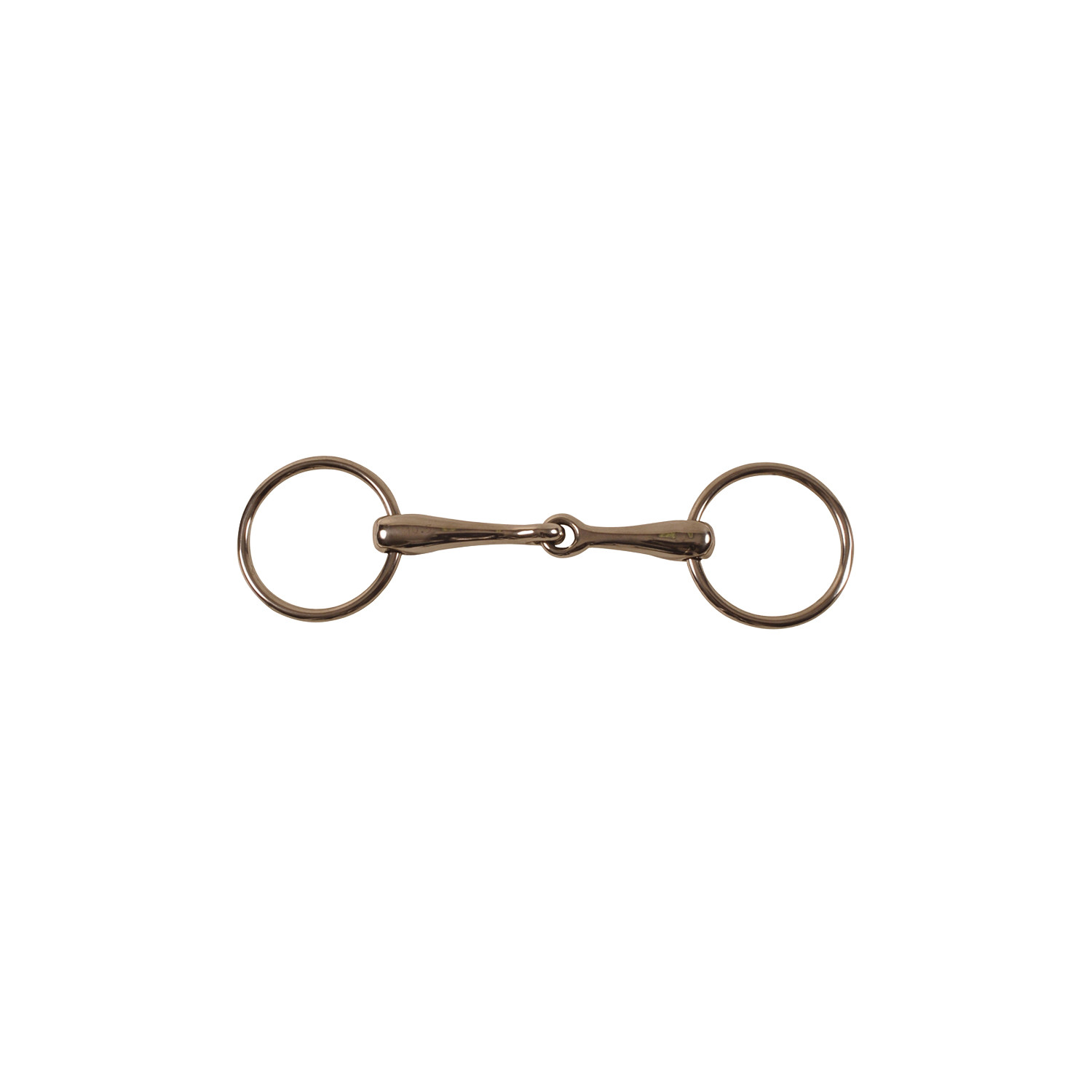 1× lomené nerezové duté stihlové udidlo Umbria Equitazione Pony, kroužky 55 mm