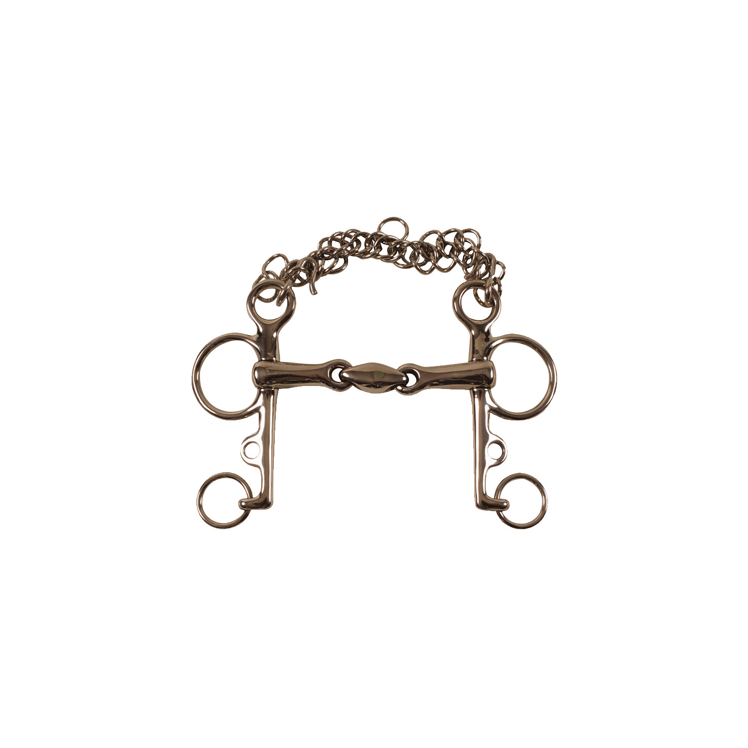 2× lomený pelham Umbria Equitazione s olivou 7 cm