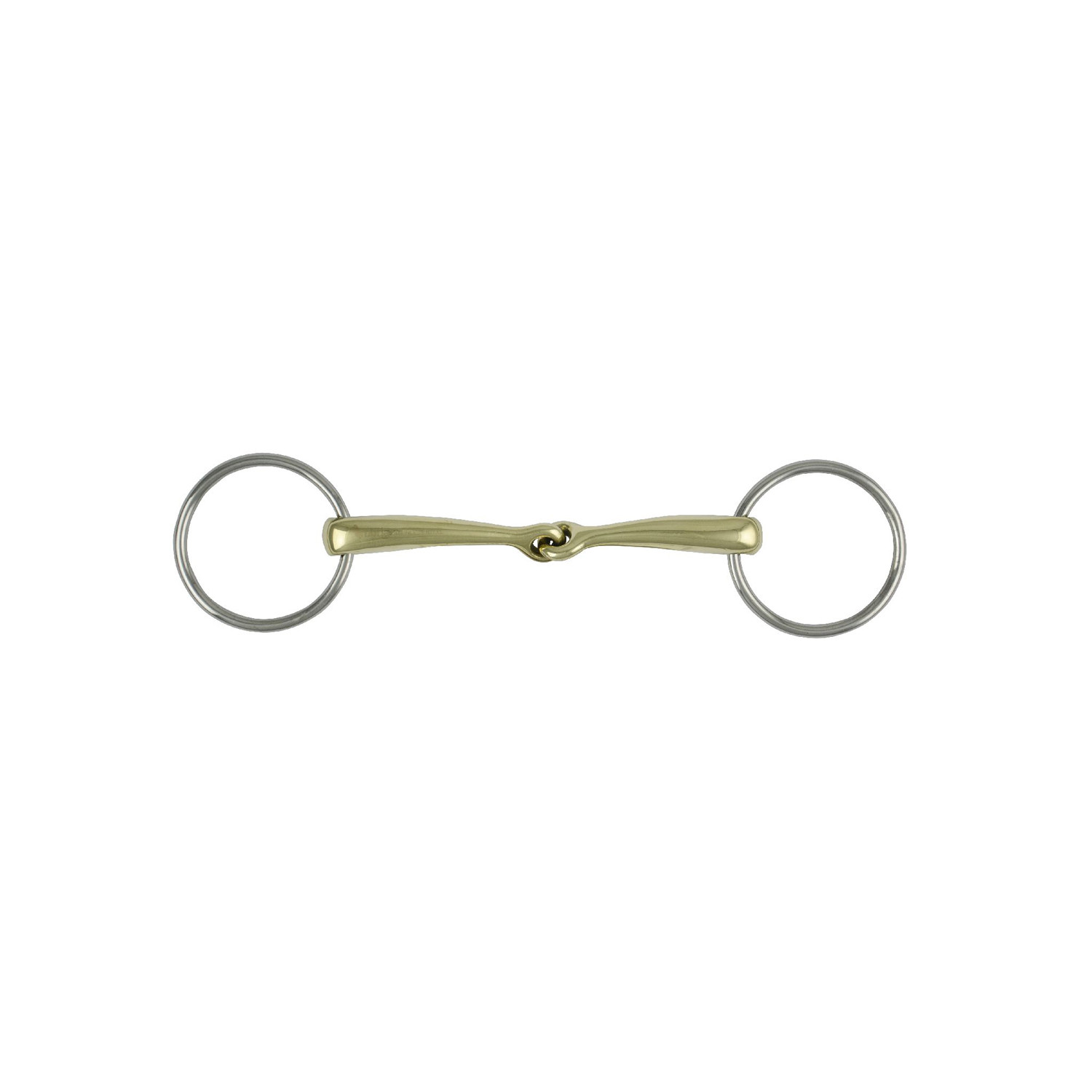 1× lomené stihlové bradoon udidlo Metalab Pro Bits s olivou