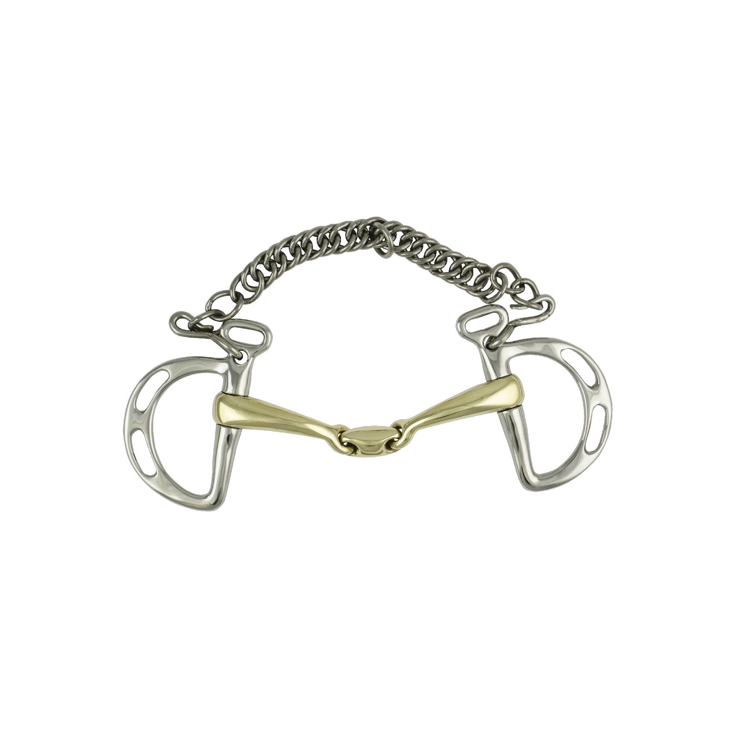 2× lomené udidlo Kimberwick Umbria Equitazione Pro Bits s olivou