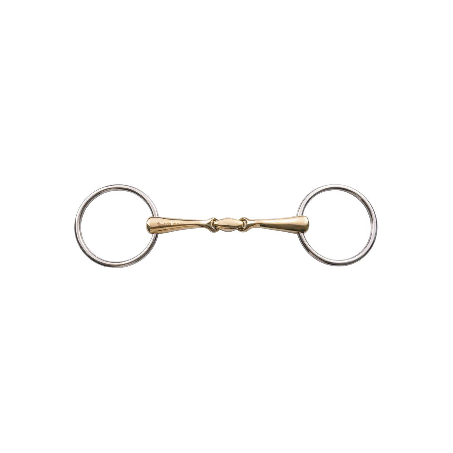 2× lomené anatomické stihlové udidlo Umbria Equitazione 16 mm