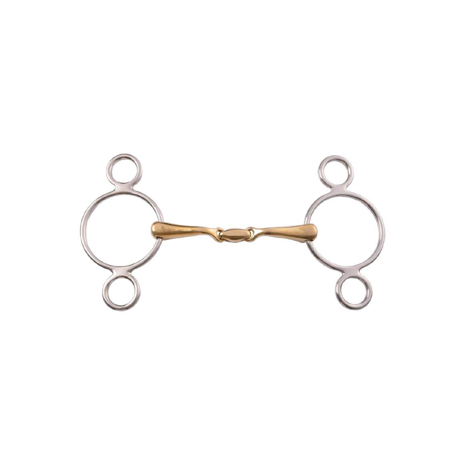 2× lomené udidlo Pessoa sněhulák Umbria Equitazione 16 mm