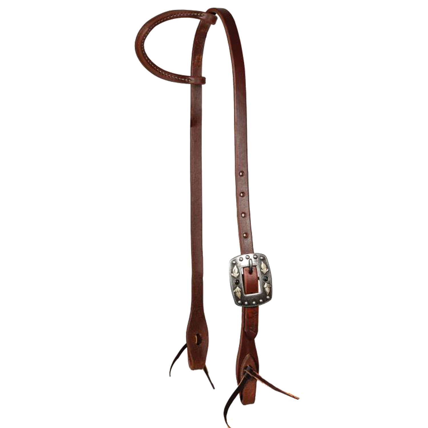 Westernová uzdečka Professional's Choice Ranch Heavy na jedno ucho s přezkou Feather