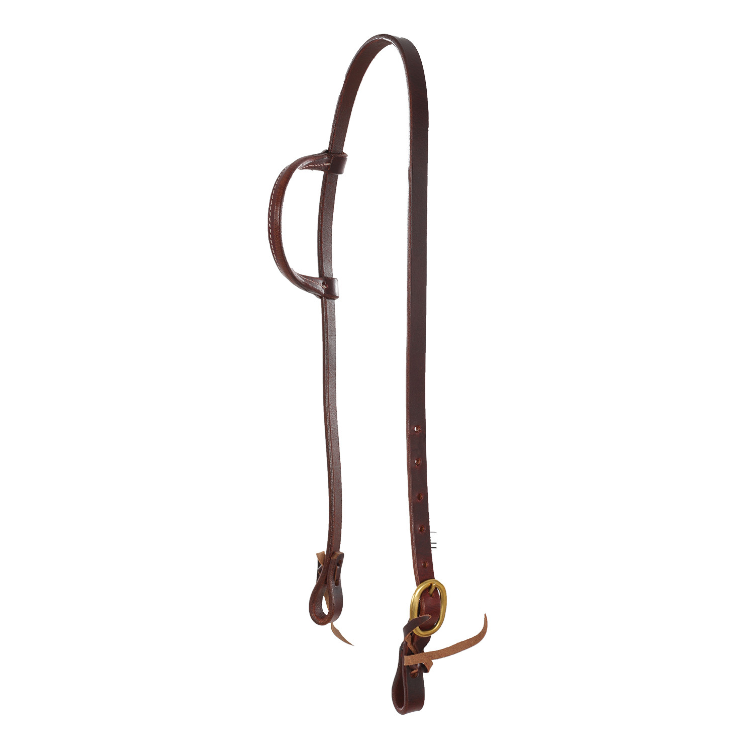 Pool'S Bridle 1 Ear One Buckle Brass Color Dark Brown