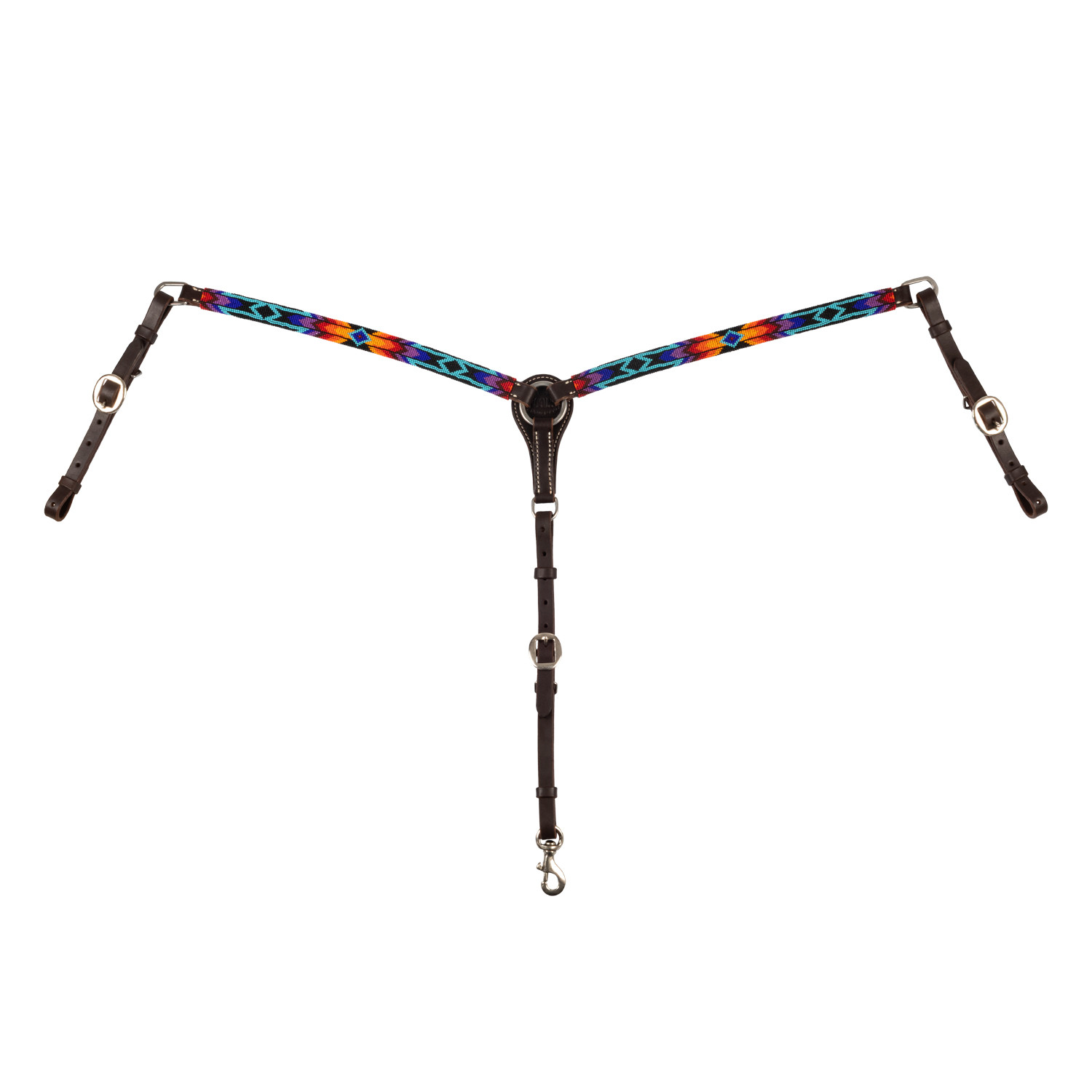Kožený westernový poprsník Pool's Serape s korálky