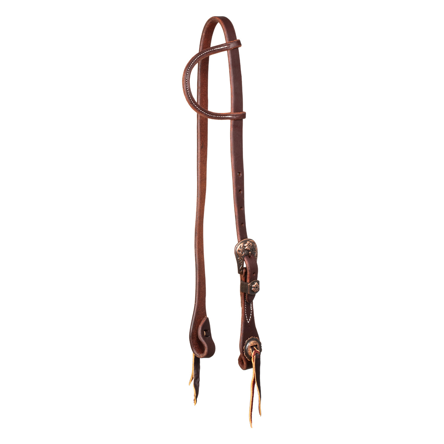 3/4" Slip Ear With Antique Copper Buckle And Conchos