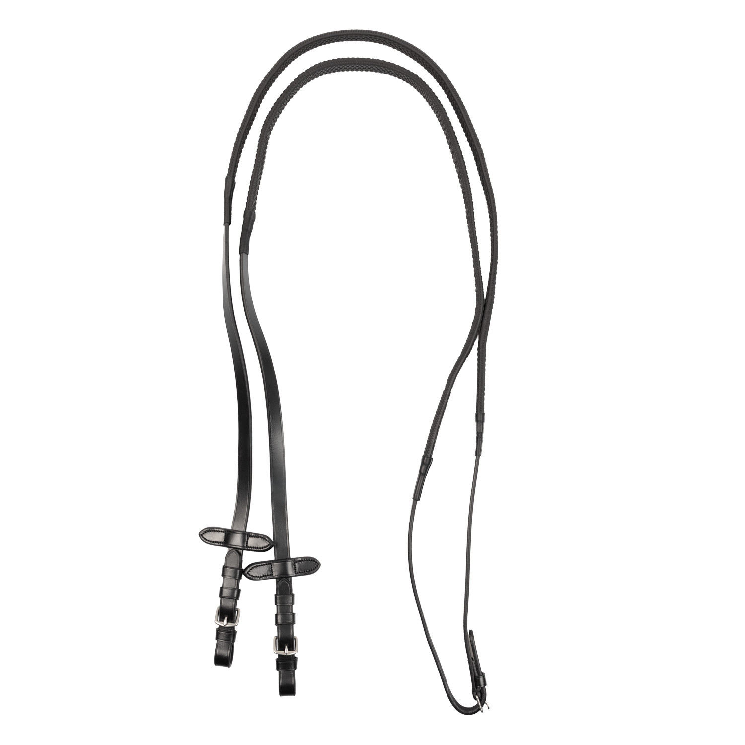 Leather reins with matching 5/8" rubber grip