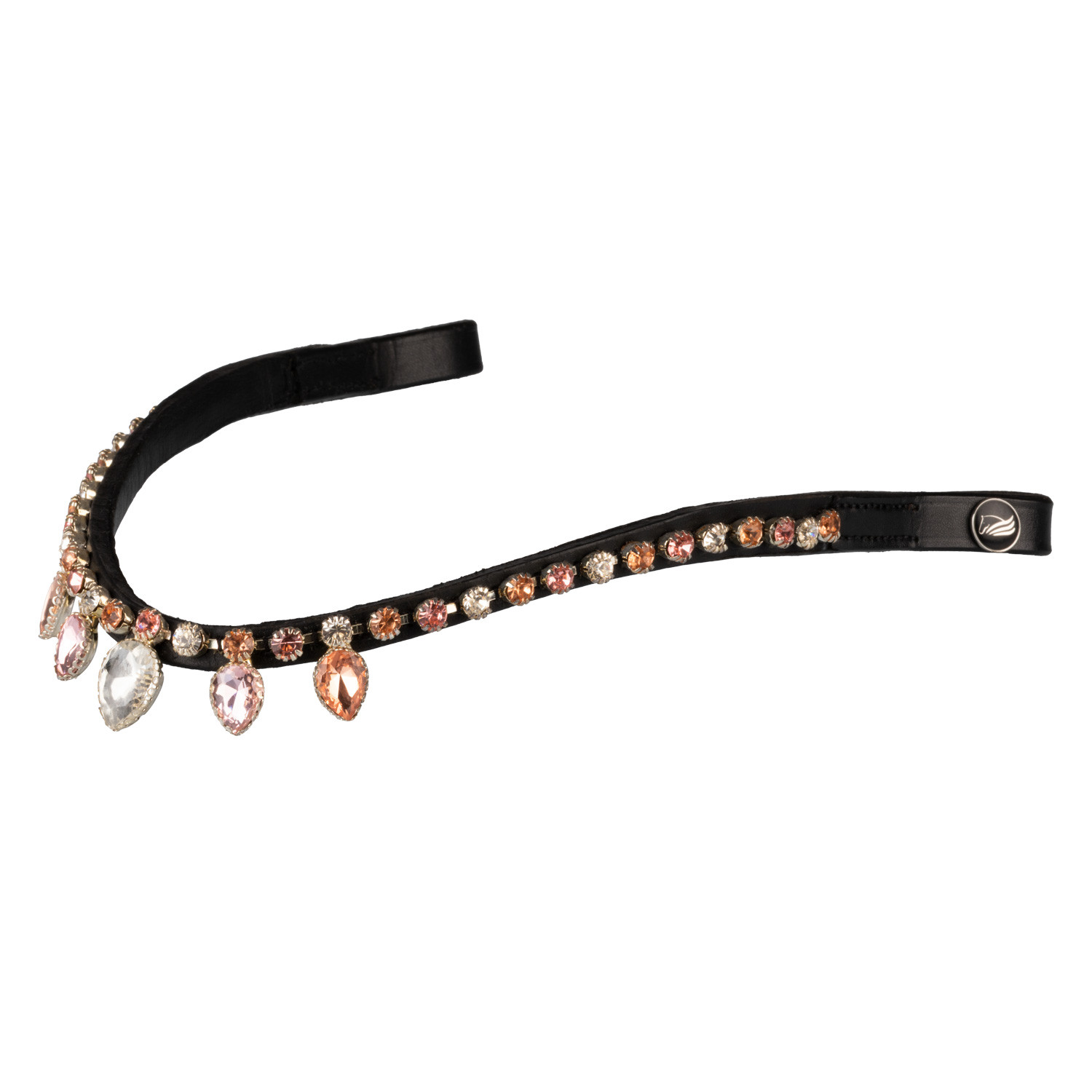 Browband With Rhinestones Teardrop Design