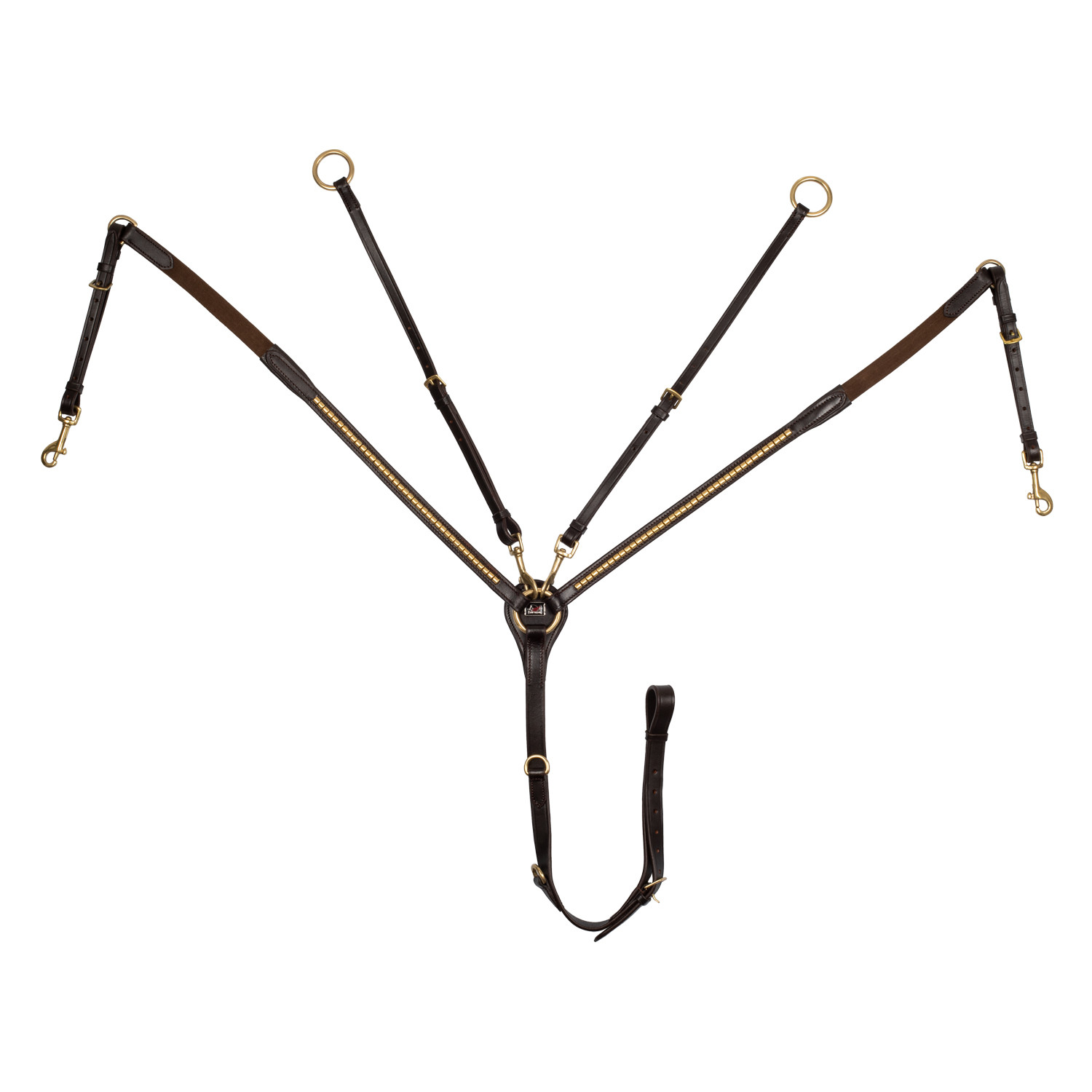 Leather Fork Breastplate With Gold Clincher