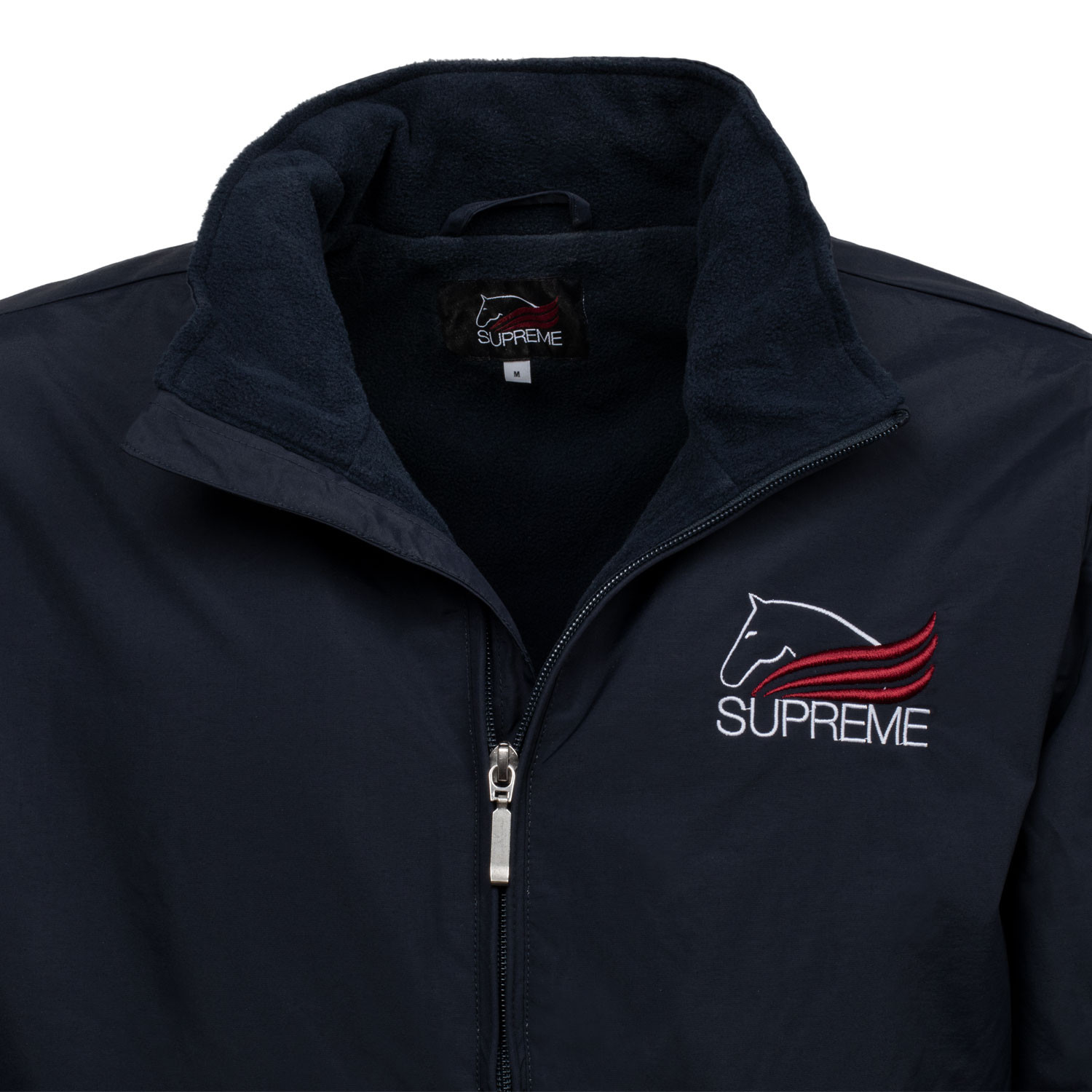 Unisex jezdecká bomber bunda Supreme s fleecovou podšívkou