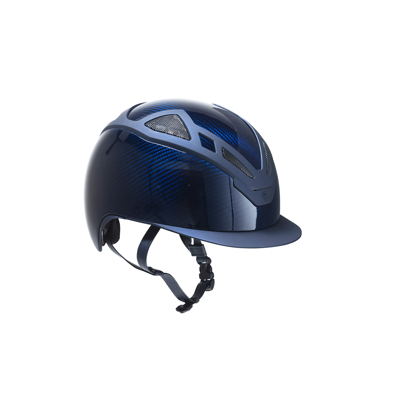 Karbonová jezdecká helma Suomy Apex Full Carbon modrá lesklá