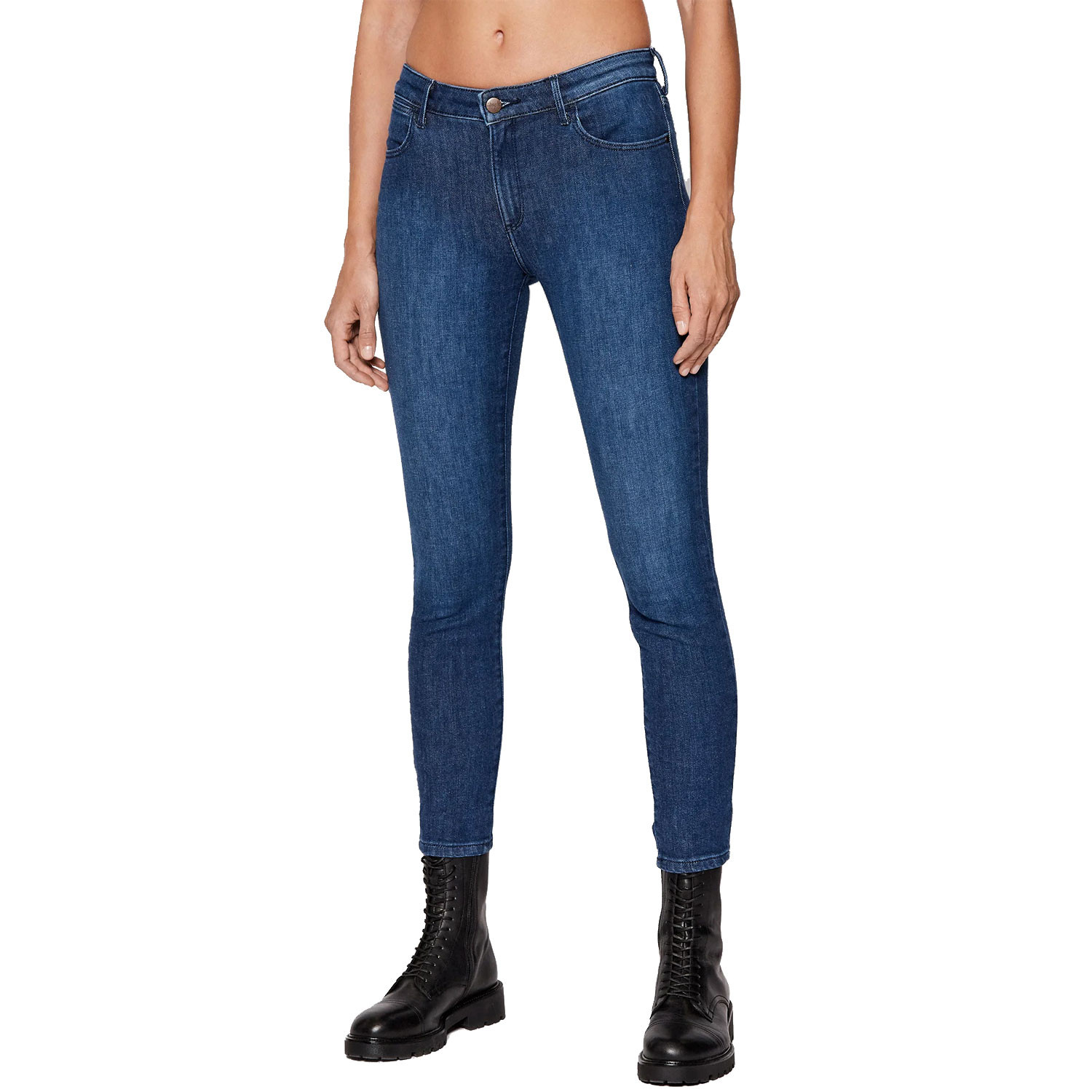 Dámské džíny Wrangler Skinny Authentic Blue Stretch – délka 32 – délka 32