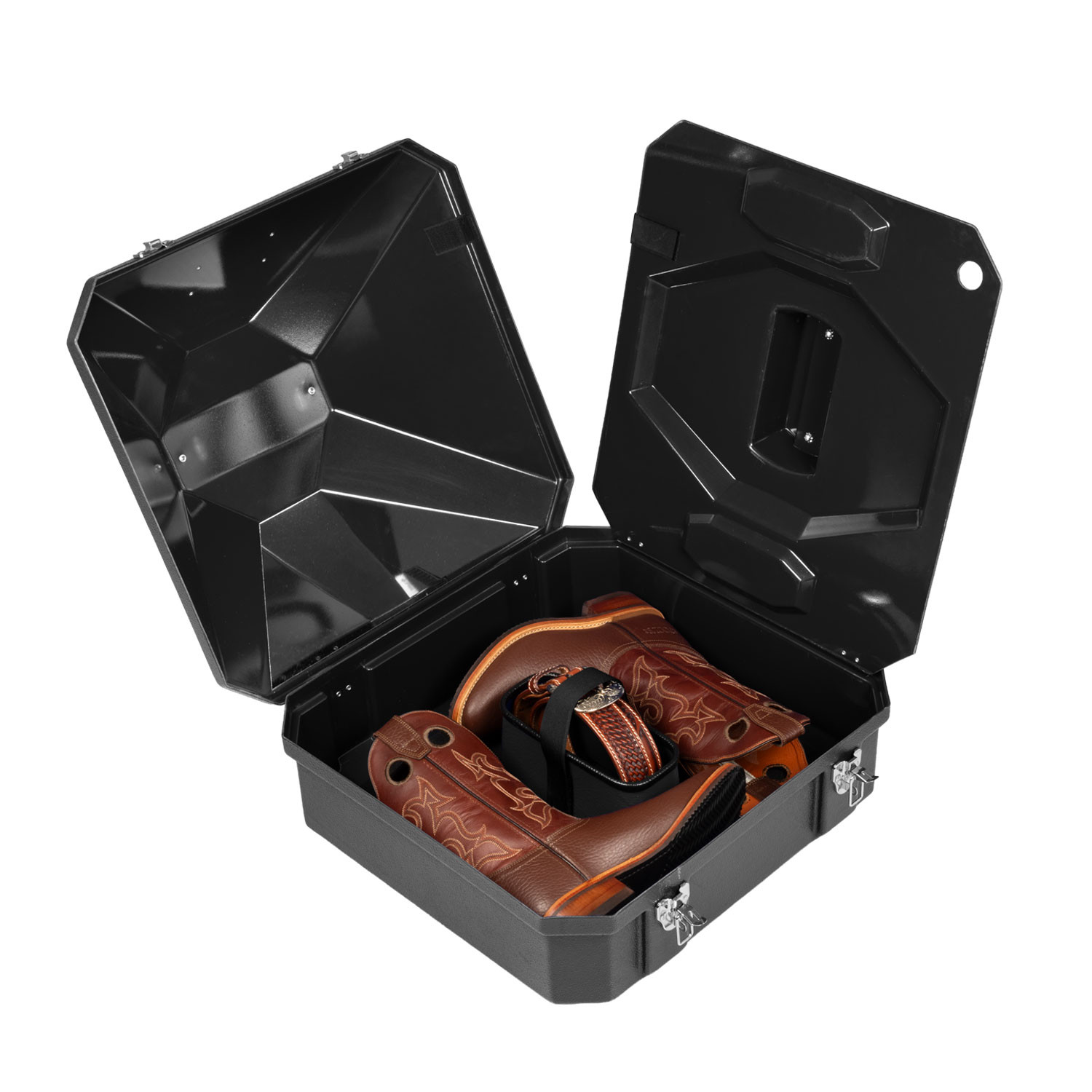 Přepravní box Westwood na westernový klobouk a boty 45,5 × 46,5 × 32 cm