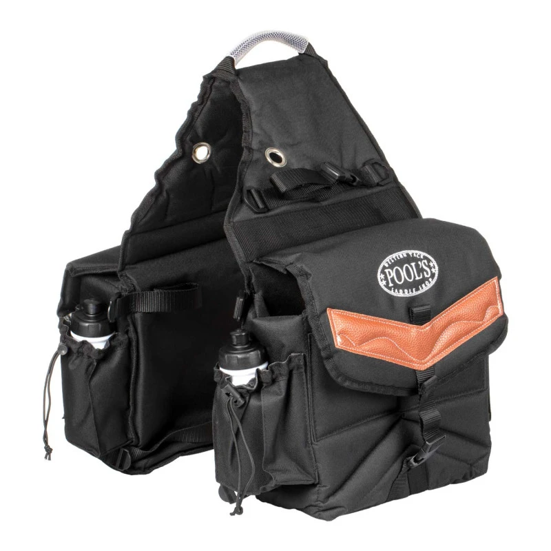 Gepolsterte hintere Satteltasche 2 Taschen