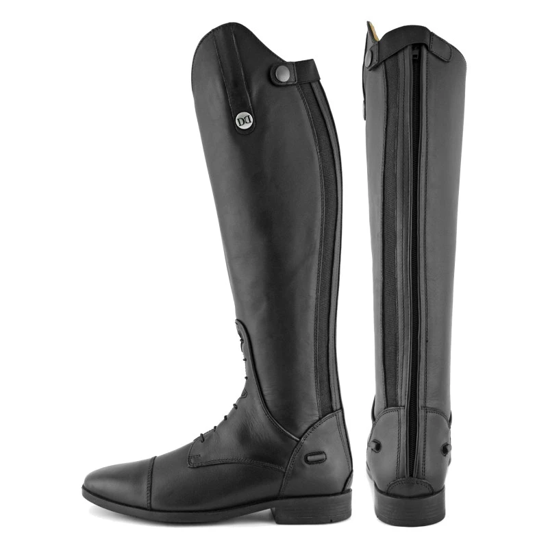 Derby-Reitstiefel mit Schnürsenkeln/Rückenzipper