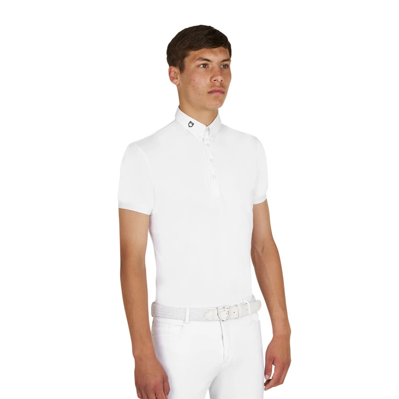 Polo de hombre de competición en tejido técnico transpirable