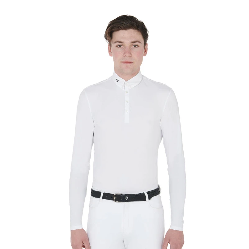 Polo de hombre de concurso de manga larga