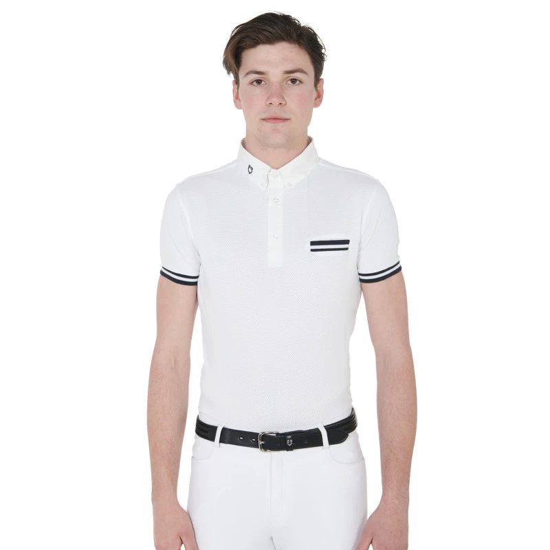 Polo de hombre de concurso slim fit con inserciones negras