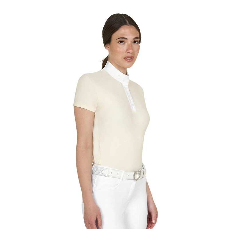 Polo de mujer de concurso slim fit cuello coreano