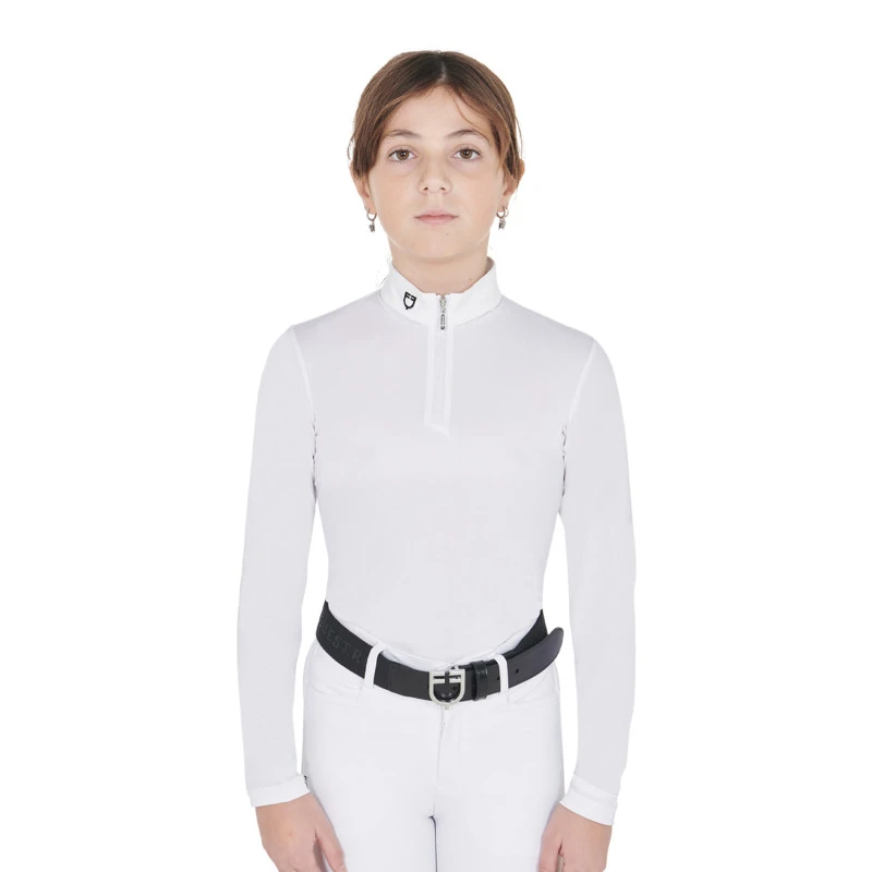 Mädchen Slim-Fit Anti-UV Wettkampf-Poloshirt