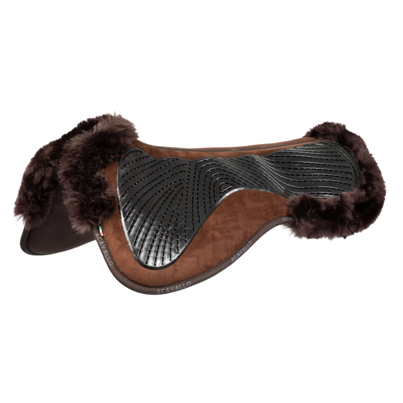Dressur Schabracke MF-S JCCS-S CW-CS Wildleder Ausschnitt Lammfell Gel-Grip flach