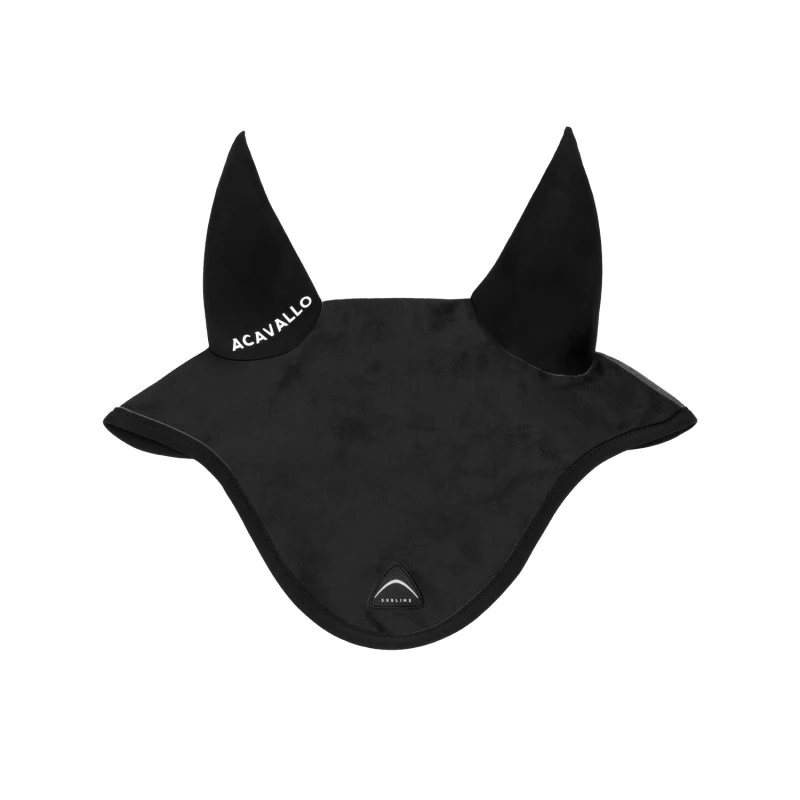 Cuffietta Sublime in camoscio con patch logata in silicone