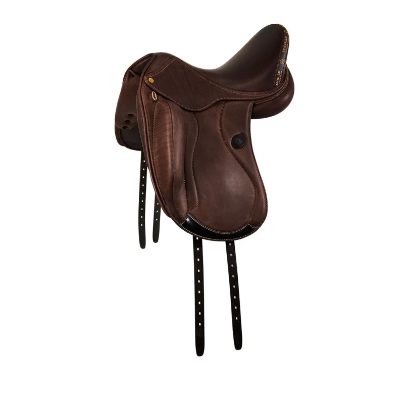 Mantegna dressage saddle long knee blocks