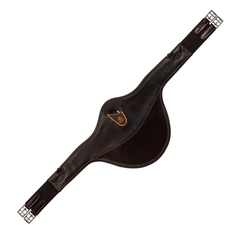 Jumping stud guard girth leather & gel