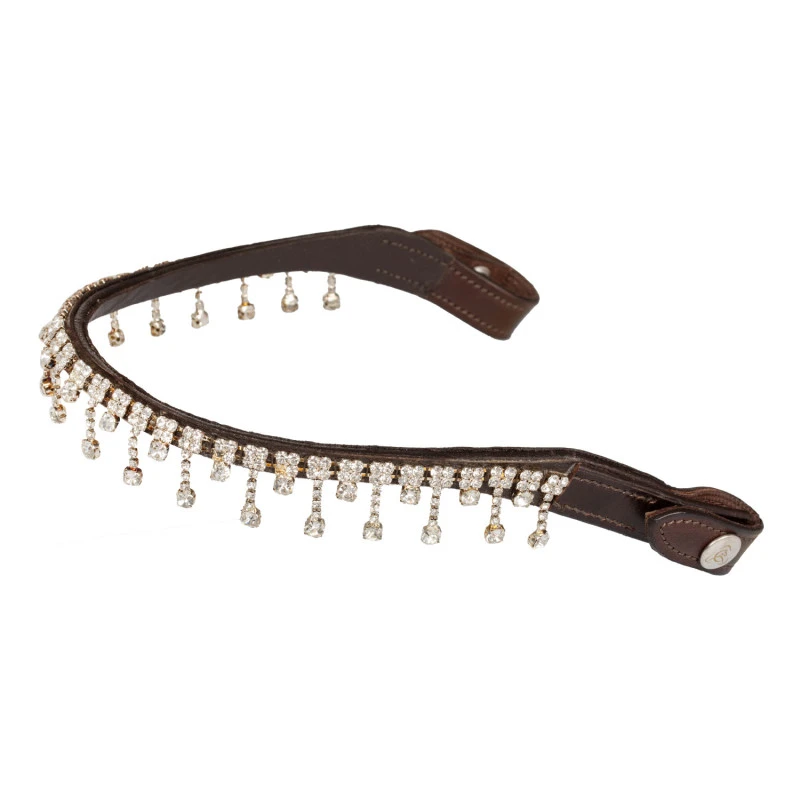 Queen browband calfskin & crystals