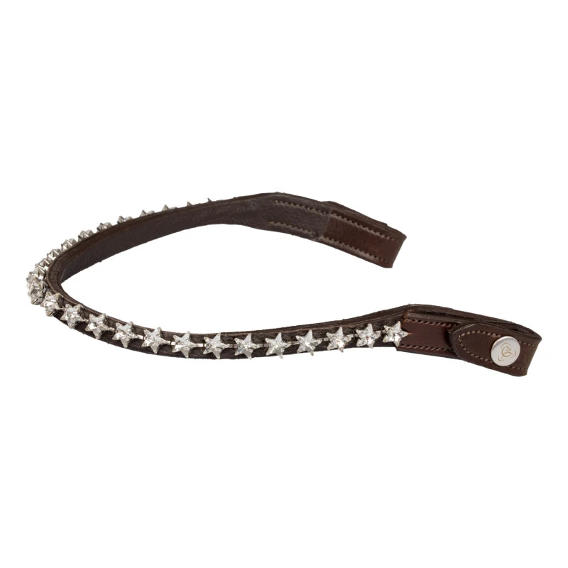 Browband calfskin & starry crystals