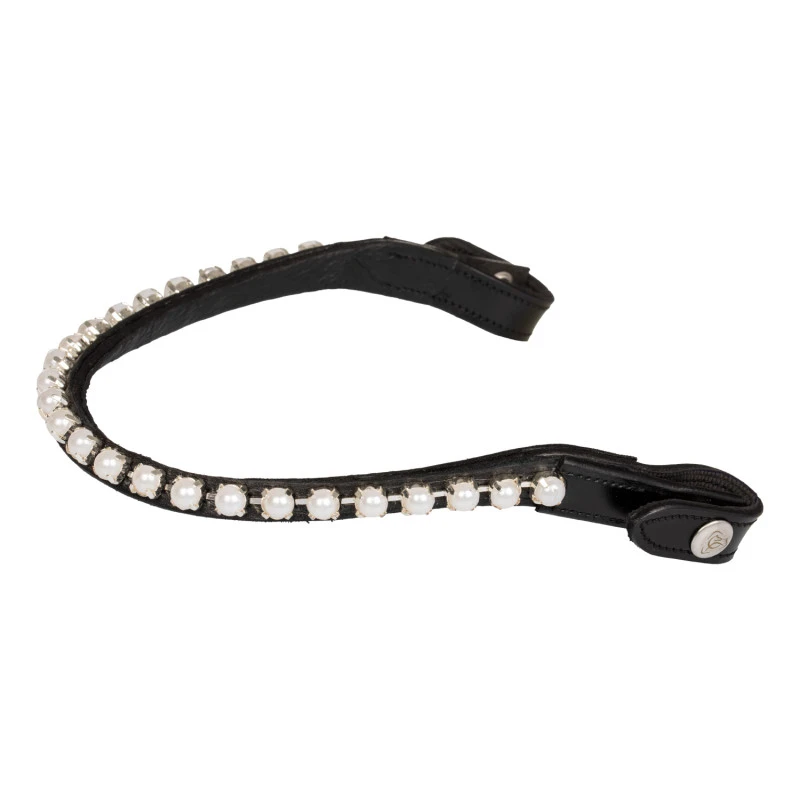 Browband calfskin & pearls