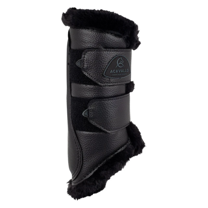 Front brushing boots eco-leather & faux sheepskin