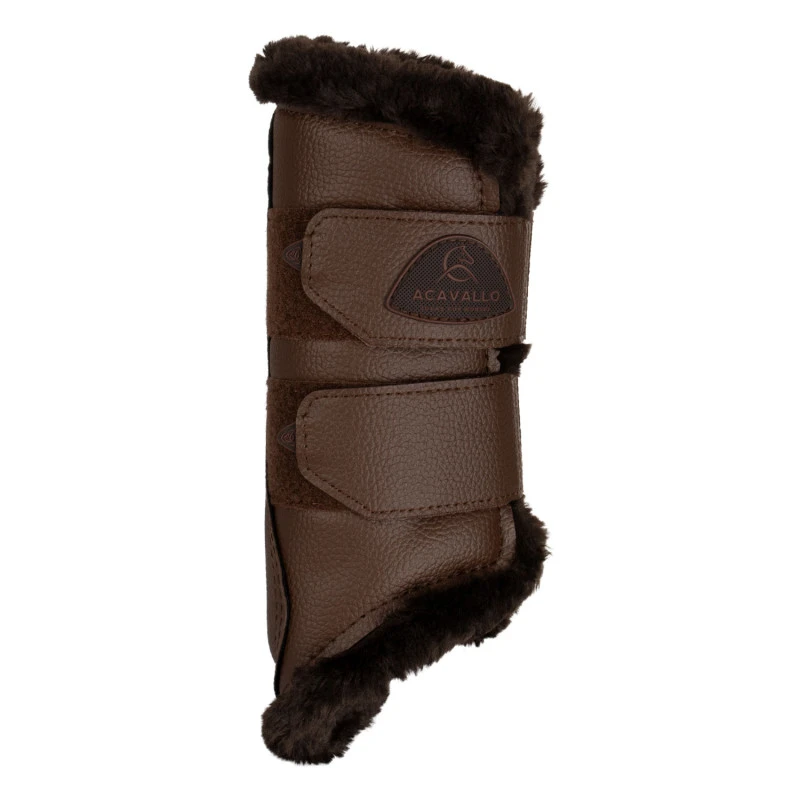Front brushing boots eco-leather & faux sheepskin