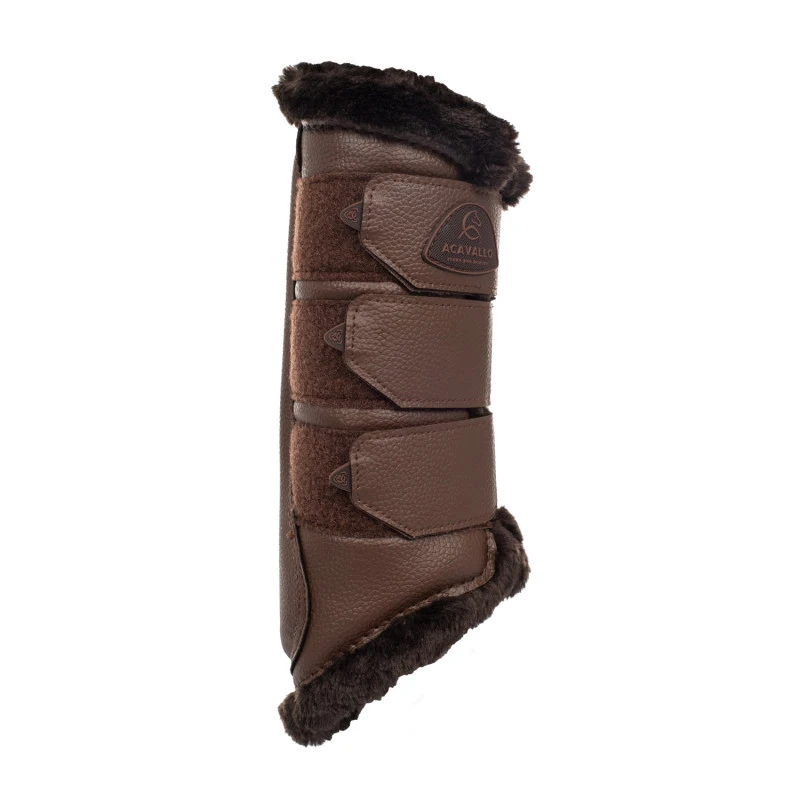 Hind brushing boots faux leather & faux sheepskin