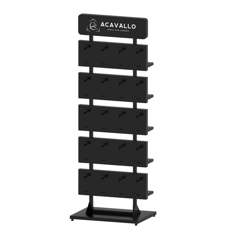 MDF steel bracket holder panel with vertical finish, acavallo logo 198x50x70