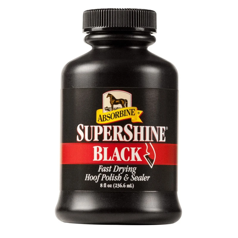 SUPERSHINE BLACK HOOF POLISH ABSORBINE 236ML