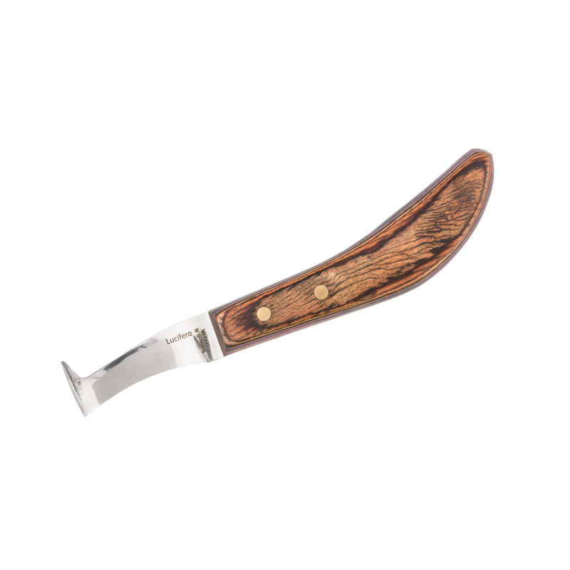 Right Curved Blade Lucifero Knife With Bassoli Foot Cleaner