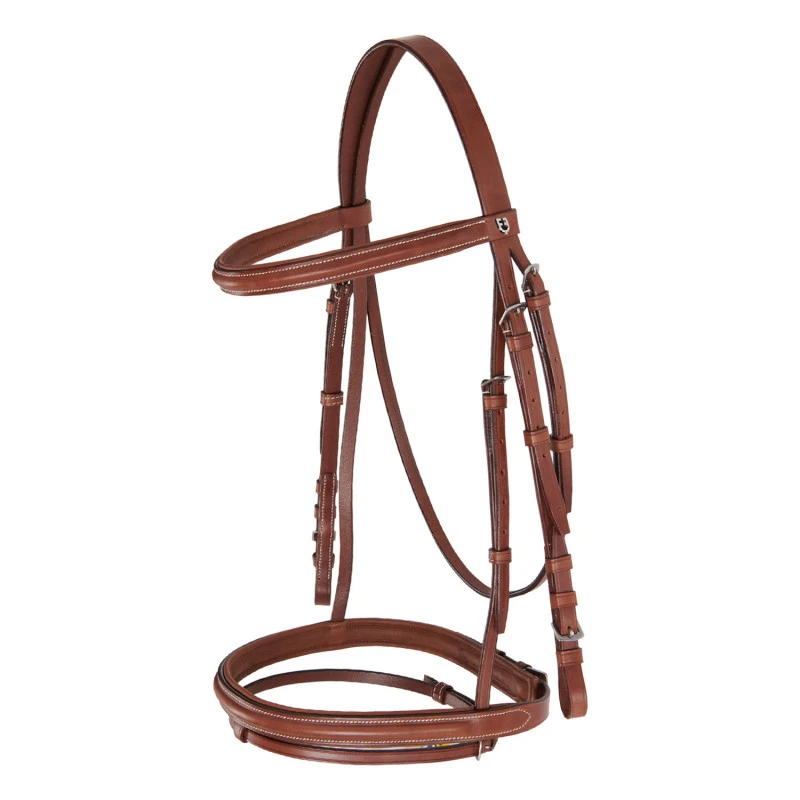 Leather English bridle with embroideries