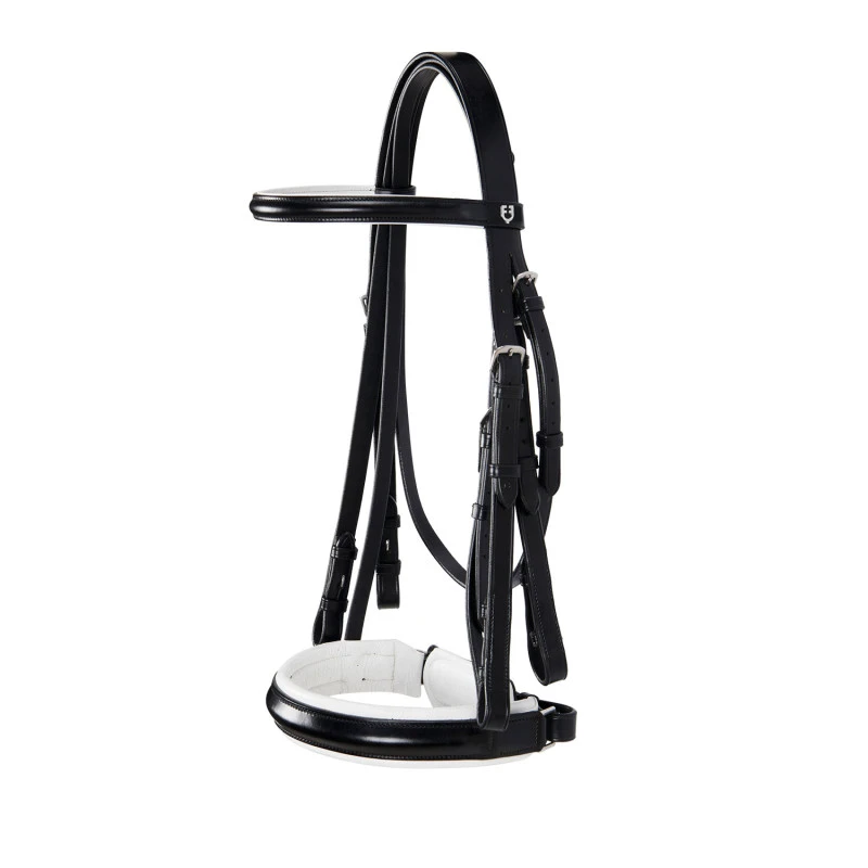 Dressage smooth leather bridle