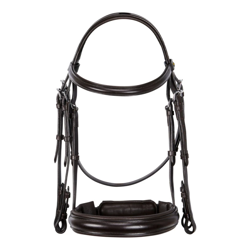 Leather dressage bridle without reins