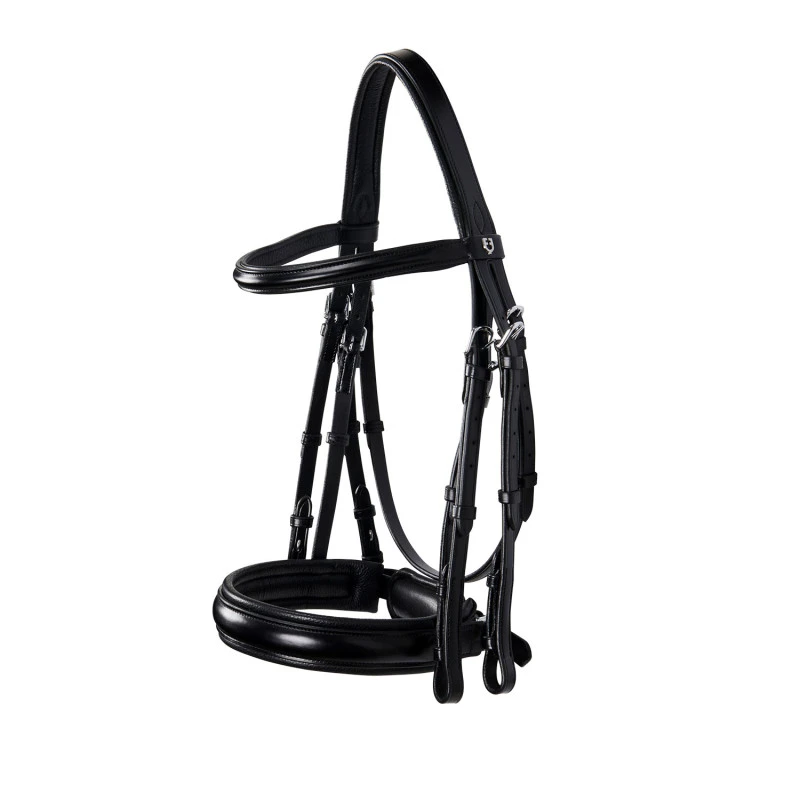 Leather dressage bridle without reins