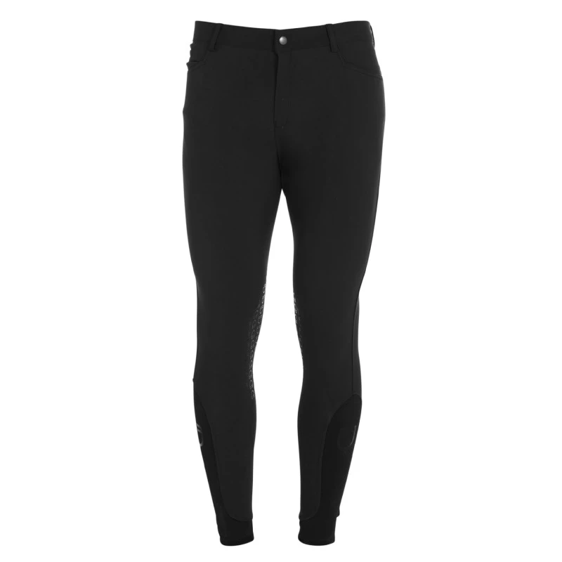 Heren slim fit grip rijbroek met logo